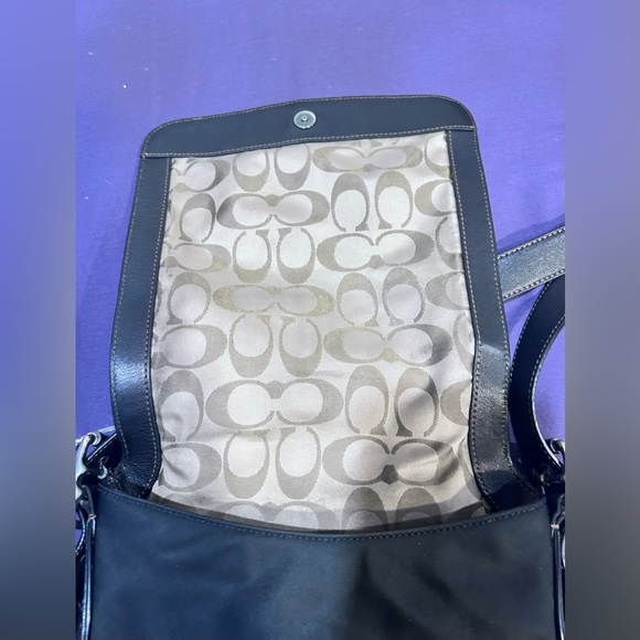 Coach Bag Women’s Black Crossbody Shoulder Nylon Gunmetal Hardware Vintage 6253 - Picture 8 of 11